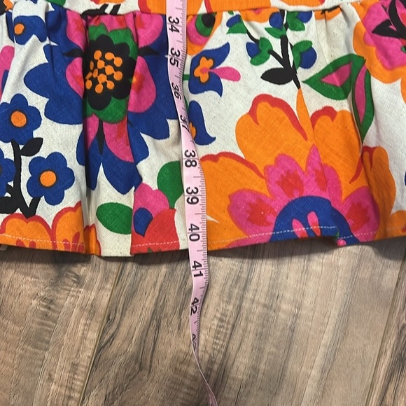 Mr. B of California Maxi Skirt Bold Floral Canvas Print 60s 70s Boho Festival - Picture 5 of 11